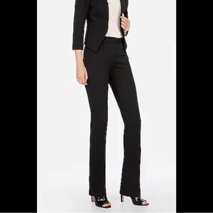 Express Columnist Mid Rise Straight Leg Black Pant